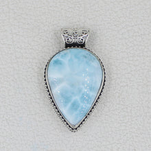Pear Shape Larimar Sterling Silver Pendant