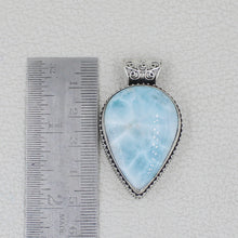 Pear Shape Larimar Sterling Silver Pendant