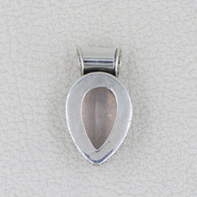 Deep Pink Rose Quartz Pendant - Sterling Sliver Rose Quartz