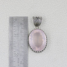 PINK Stunning Rose Quartz Silver Pendant