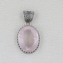 PINK Stunning Rose Quartz Silver Pendant