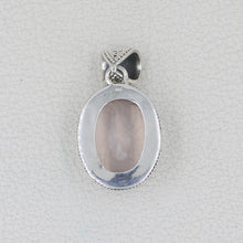 PINK Stunning Rose Quartz Silver Pendant