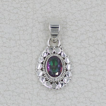 Mystic Quartz Solid Sterling Silver Pendant