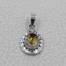 Natural Citrine Silver Pendant