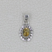 Natural Citrine Silver Pendant