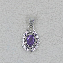 Natural Amethyst Silver Pendant