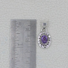 Natural Amethyst Silver Pendant