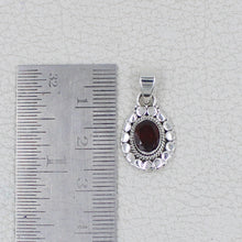 Natural Garnet Silver Pendant