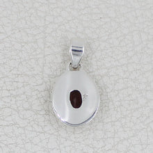 Natural Garnet Silver Pendant
