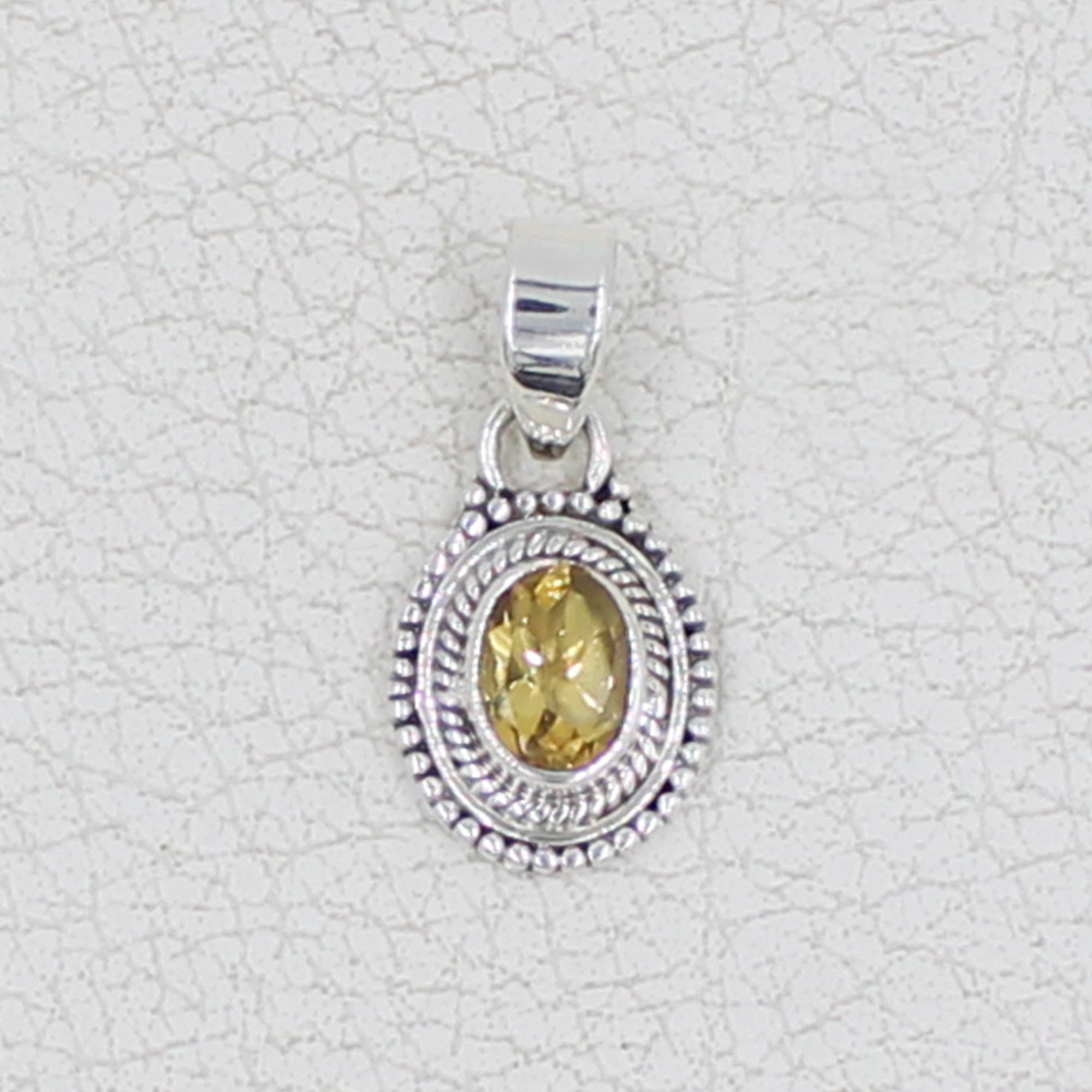 Designer Citrine Handmade Silver Pendant