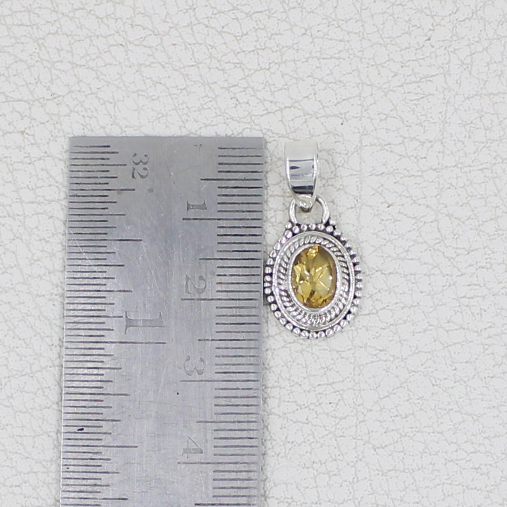 Designer Citrine Handmade Silver Pendant