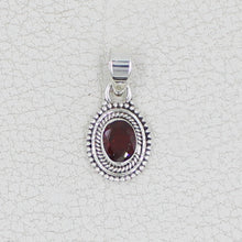 Garnet Sterling Silver Pendant for Women
