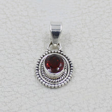 Garnet Sterling Silver Pendant for Women
