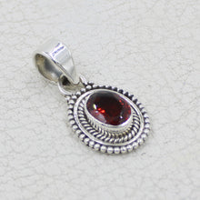 Garnet Sterling Silver Pendant for Women