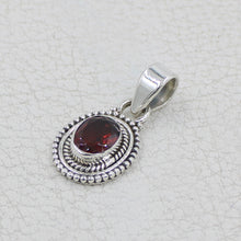 Garnet Sterling Silver Pendant for Women