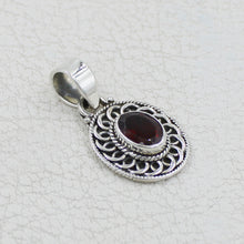 Garnet Sterling Silver Pendant