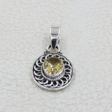 Citrine Sterling Silver Pendant