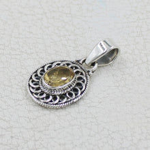 Citrine Sterling Silver Pendant
