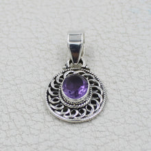 Amethyst Sterling Silver Pendant