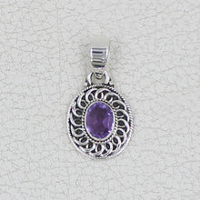 Amethyst Sterling Silver Pendant