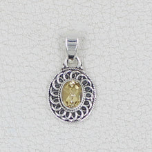 Citrine Sterling Silver Pendant