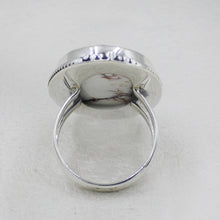 Large White Horse Jasper Ring with Brown Matrix