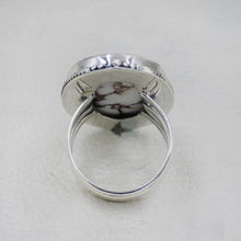 Oval Cabochon Statement Ring in Sterling Silver – Wild Horse Jasper Jewelry