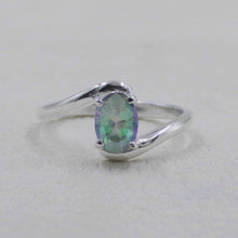 Minimalist Mystic Topaz Engagement Ring