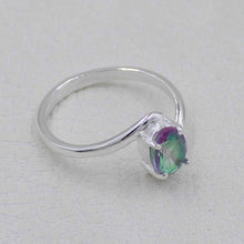 Minimalist Mystic Topaz Engagement Ring