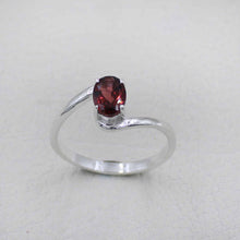 Minimalist Garnet Engagement Ring
