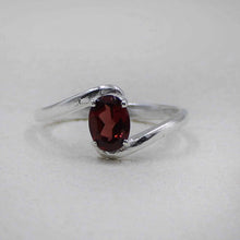Minimalist Garnet Engagement Ring