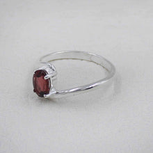 Minimalist Garnet Engagement Ring