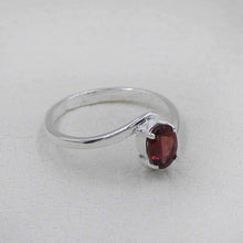 Minimalist Garnet Engagement Ring
