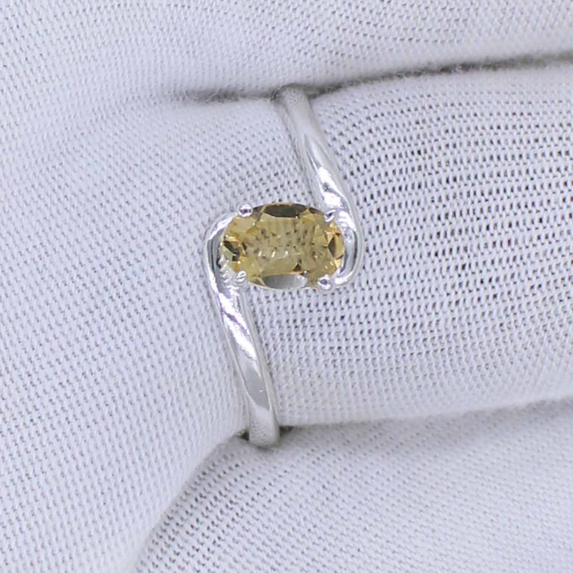 Minimalist Citrine Engagement Ring