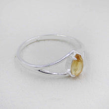 Teardrop Garnet Gemstone Ring – Silver V-Shape Design