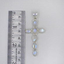 Holly Cross Sterling Silver Moonstone Pendant