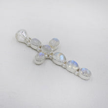 Holly Cross Sterling Silver Moonstone Pendant
