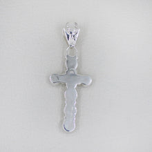 Rainbow Moonstone Silver Cross Pendant