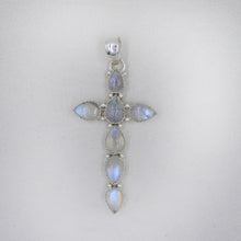 925 Sterling Silver Moonstone Cross Jewelry