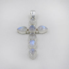 925 Sterling Silver Moonstone Cross Jewelry