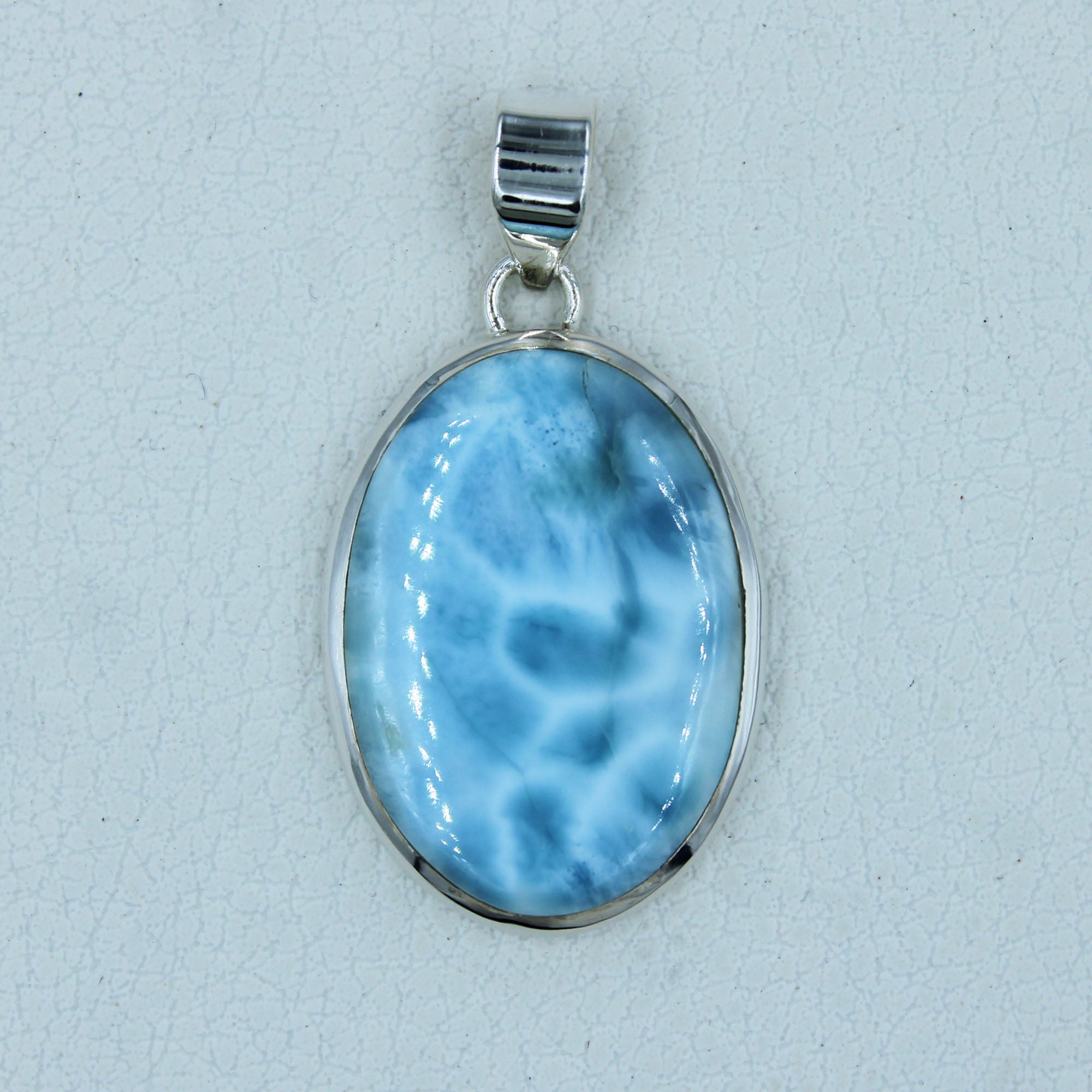 Natural Larimar - Blue Pectolite Pendant