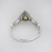 Sterling Silver Royal Crown Ring with Peridot Stone