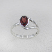 Sterling Silver Garnet Ring for Women