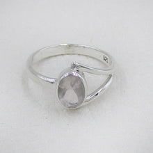 Natural Rose Quartz Sterling Silver Ring