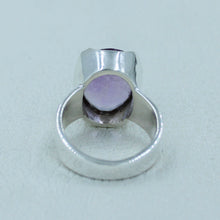 Amethyst Cut Gemstone Silver Ring Size 8