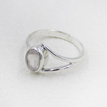 Natural Rose Quartz Sterling Silver Ring