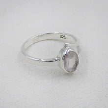 Natural Rose Quartz Sterling Silver Ring
