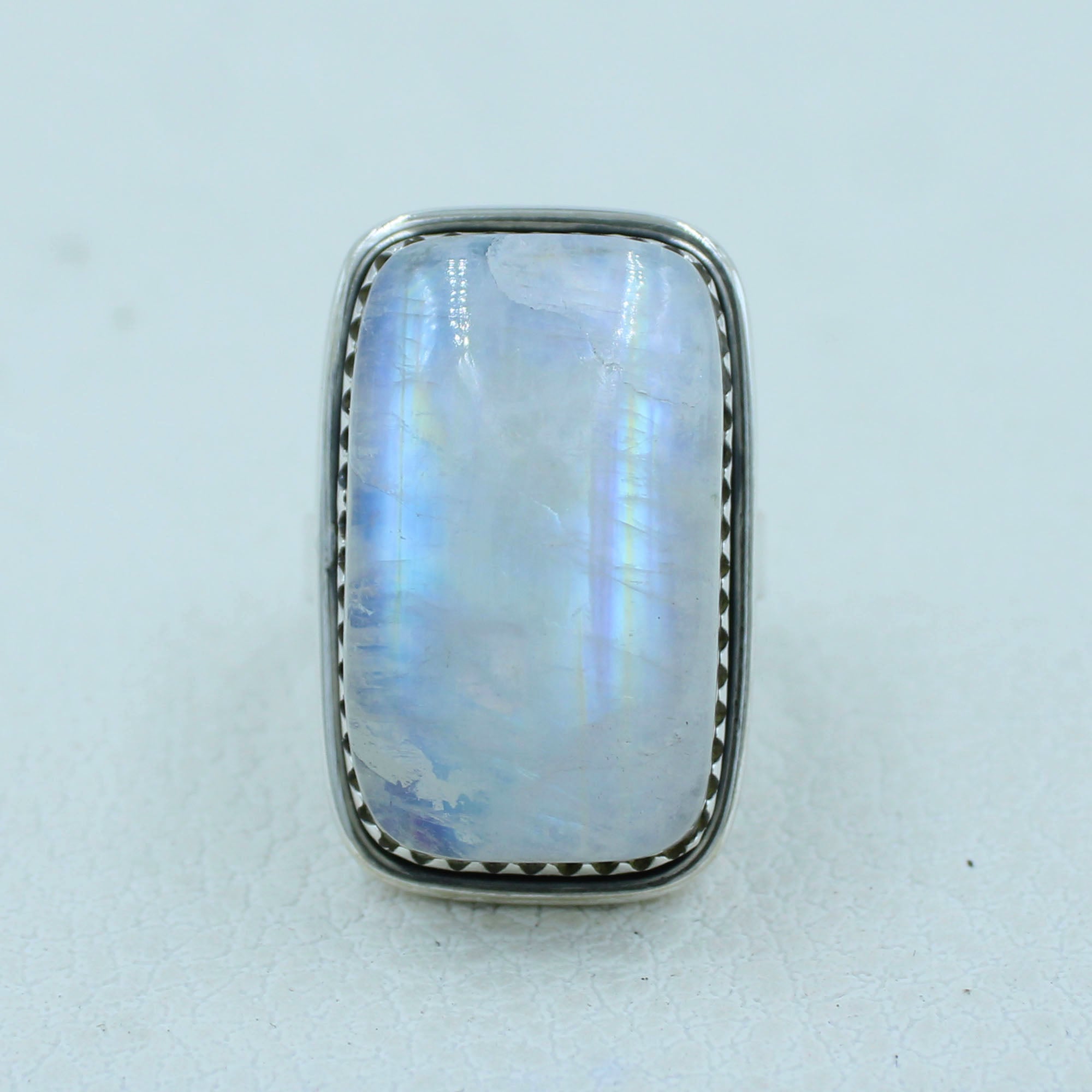 Lovely High Quality Rainbow Moonstone Ring