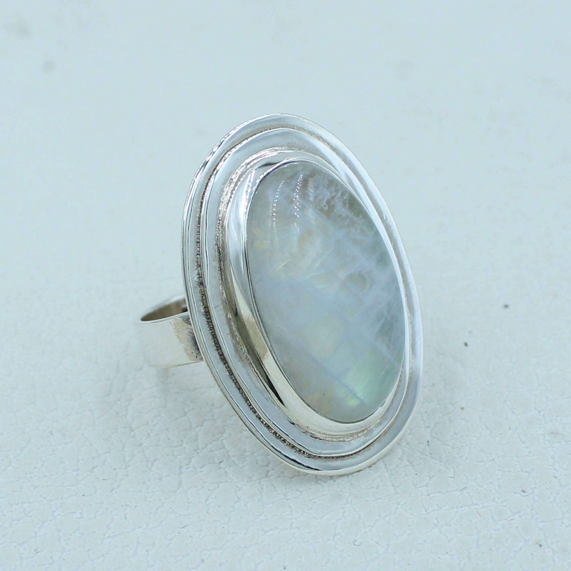 Moonstone Solid Sterling Silver Ring