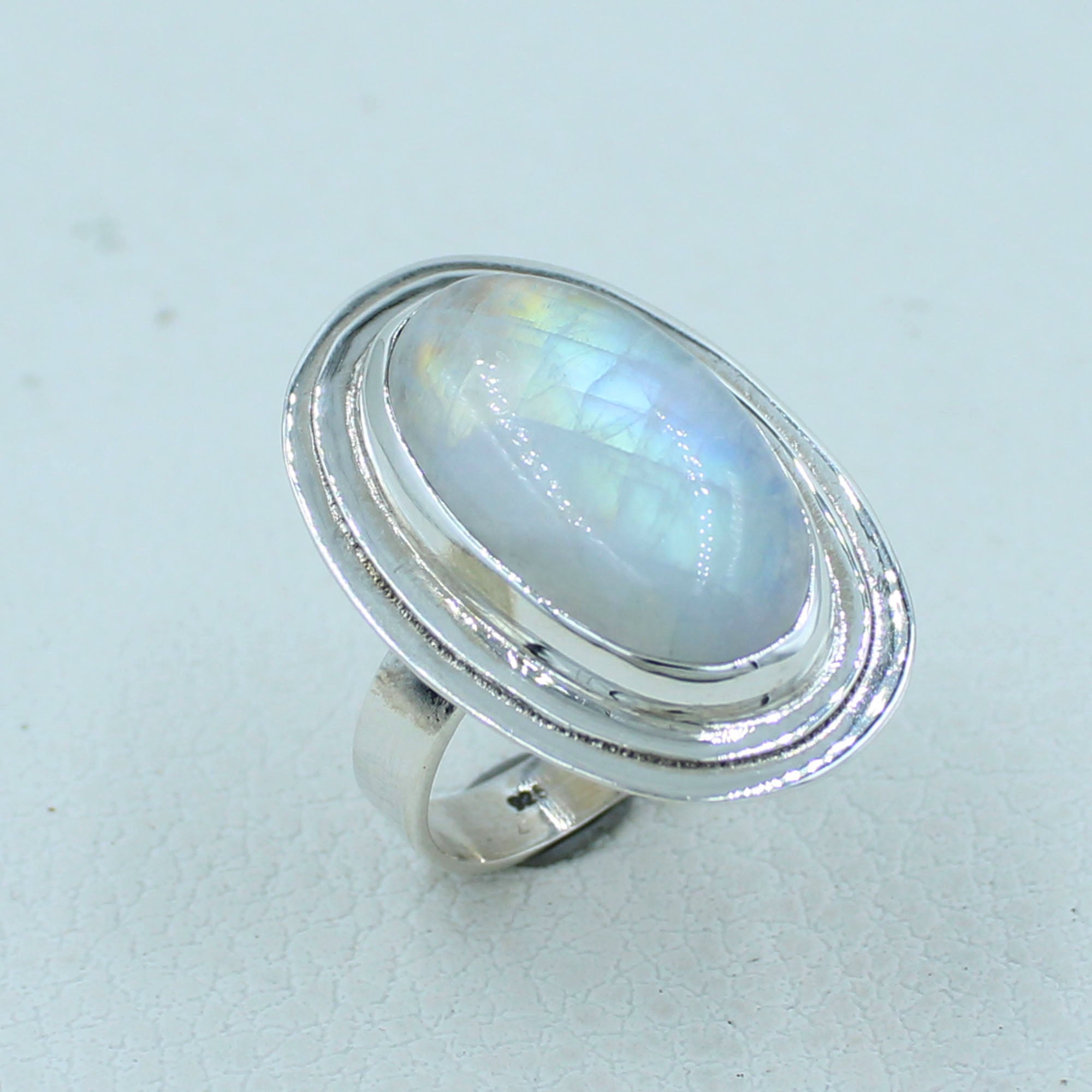 Moonstone Solid Sterling Silver Ring